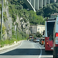 Traffico a Salerno causa frana, da Vietri sul Mare 30 minuti per imboccare Viadotto Gatto /FOTO