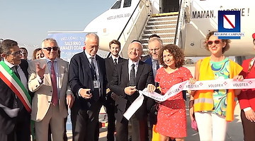 Inaugurato l'aeroporto Salerno-Costa d'Amalfi, De Luca: «Giornata storica!»