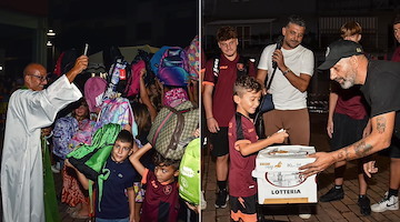 La Salernitana alla Festa dei Colori: Benedizione degli zaini per un nuovo anno scolastico